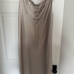 Zara Beige Satin Women's Skirt